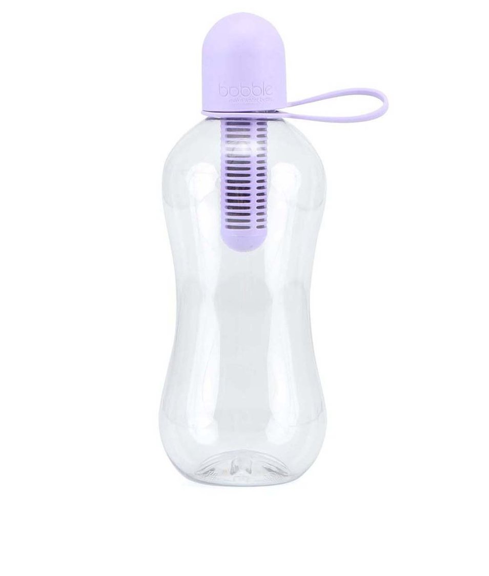 Světle fialová filtrační láhev se silikonovým víčkem bobble