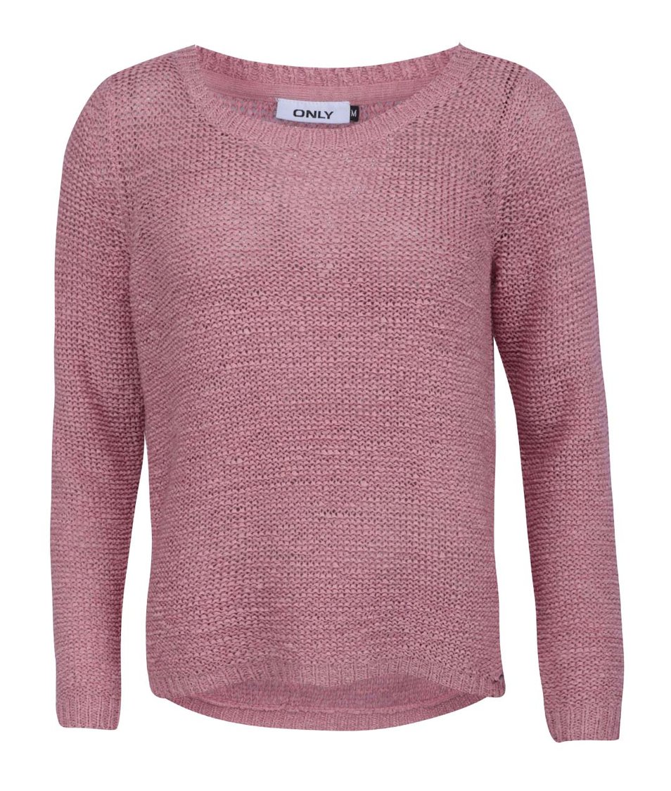 Růžový pletený svetr ONLY Geena