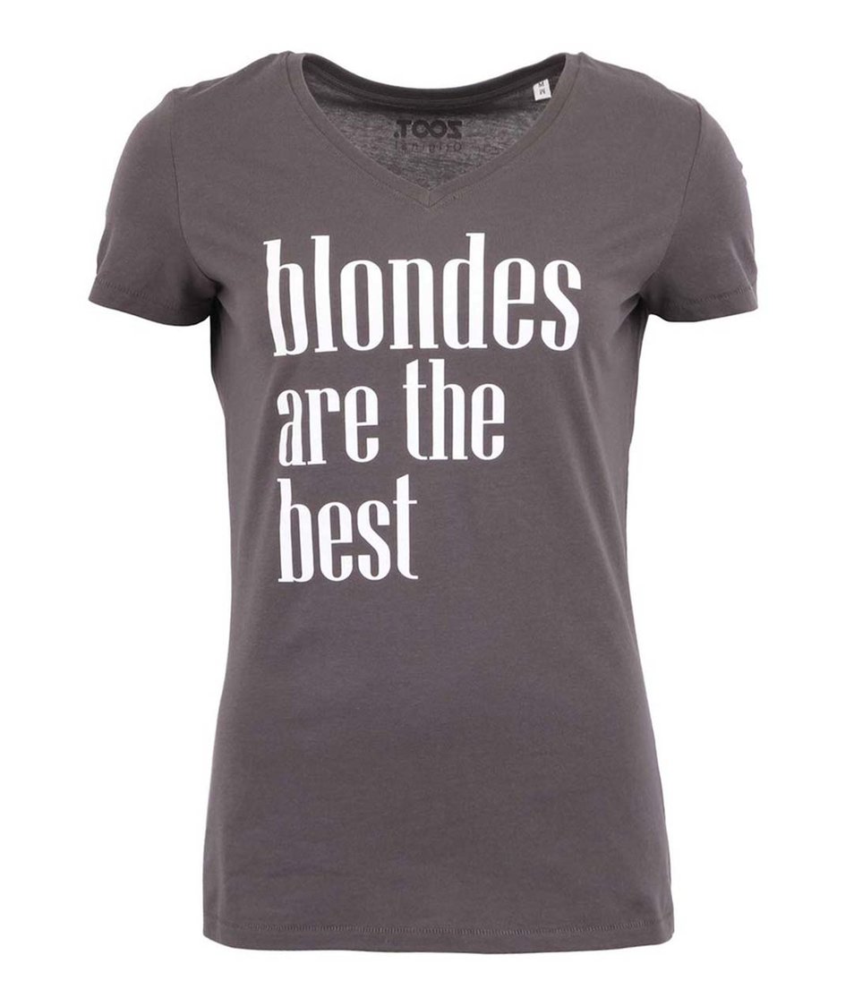 Tmavě šedé dámské tričko ZOOT Originál Blondes Are The Best