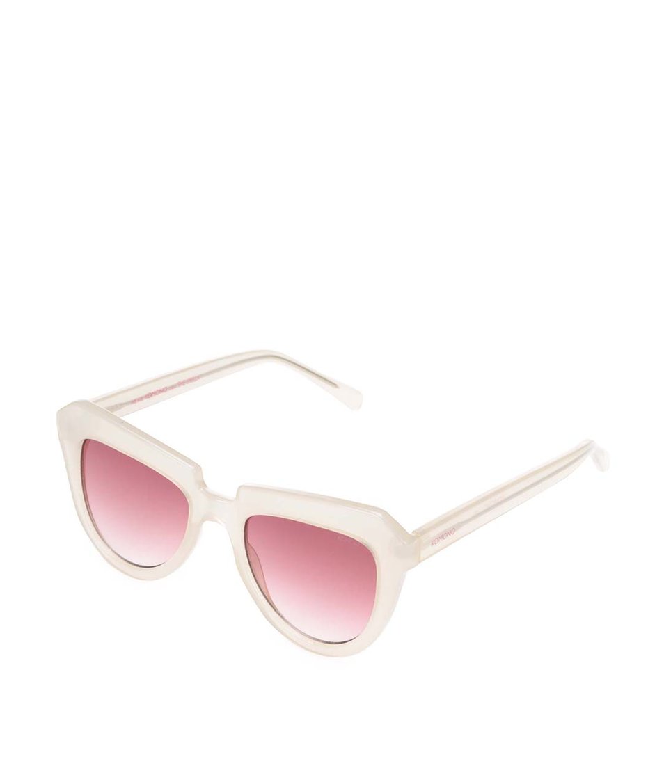Béžové dámské sluneční brýle s růžovými sklíčky Komono Stella