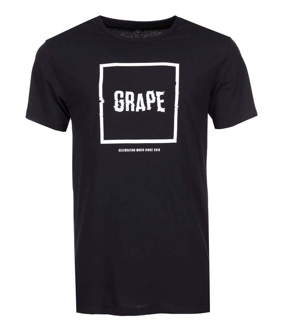 Černé pánské triko Grape Logo Square
