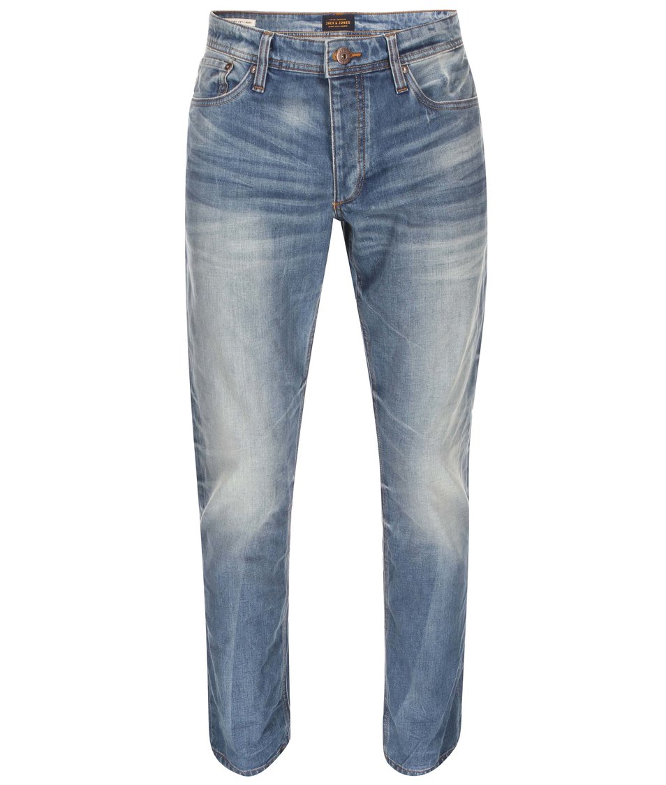 Světle modré comfort fit džíny se sepraným efektem Jack & Jones Mike