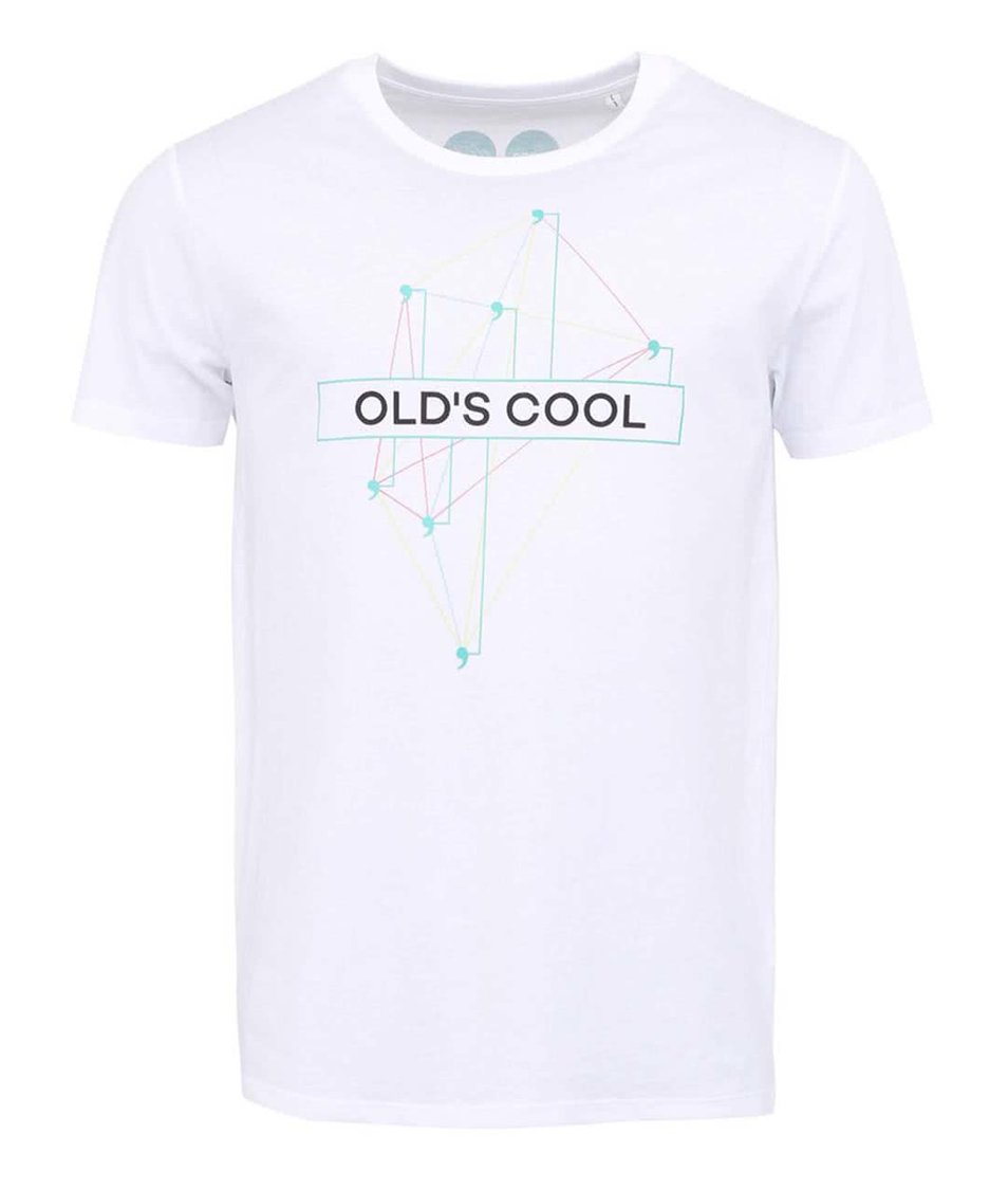 "Dobré" bílé pánské triko s grafikou Old´s Cool Elpida