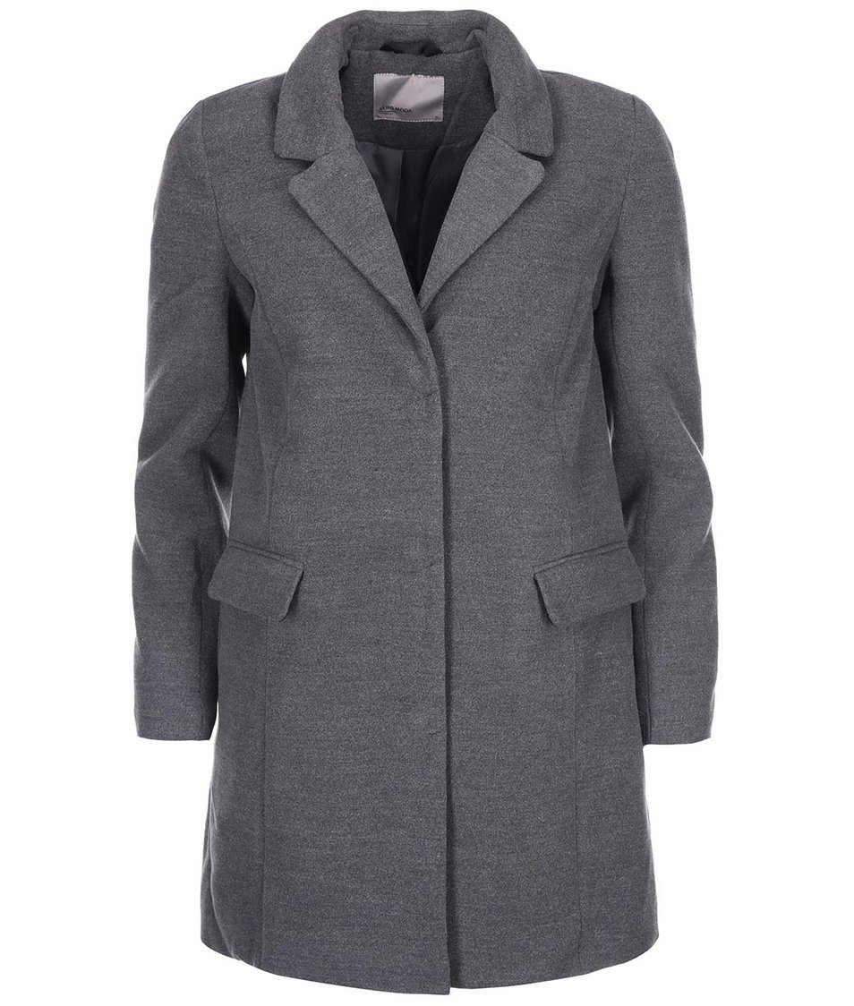 Tmavě šedý kabát Vero Moda City