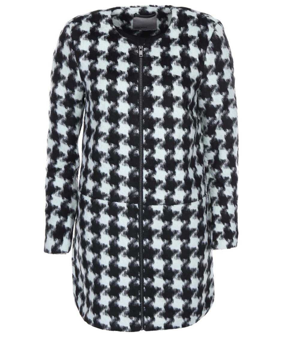 Černo-šedý kabát s kohoutí stopou Vero Moda Edition