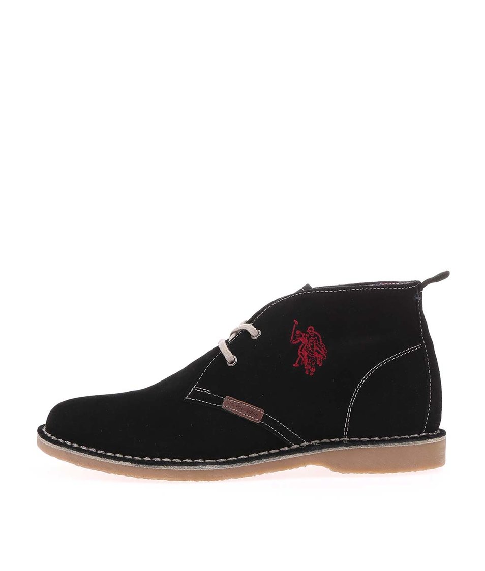 Černé dámské kožené boty U.S. Polo Assn. Glenda3