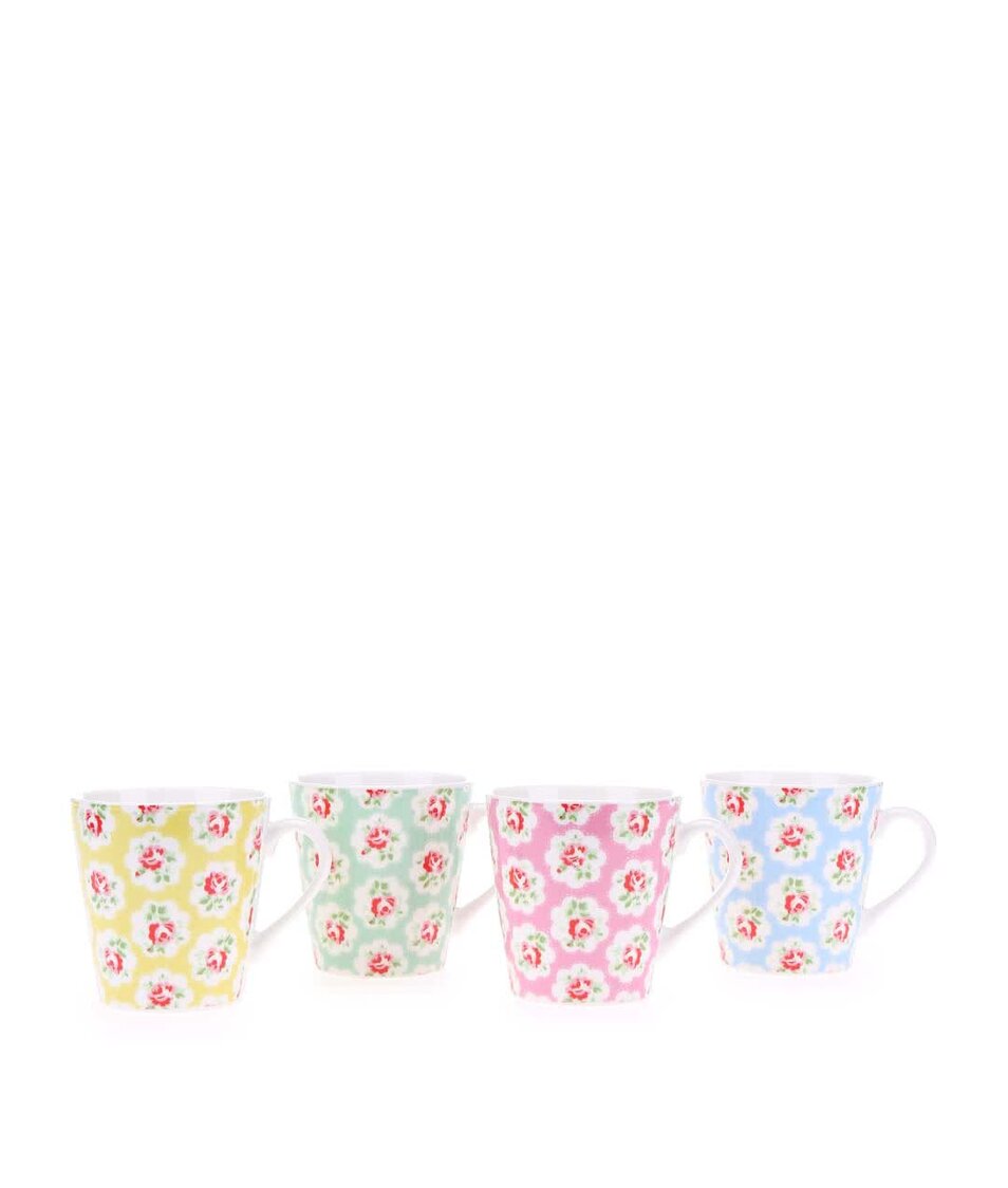Set štyroch hrnčekov s kvetinovým motívom Cath Kidston