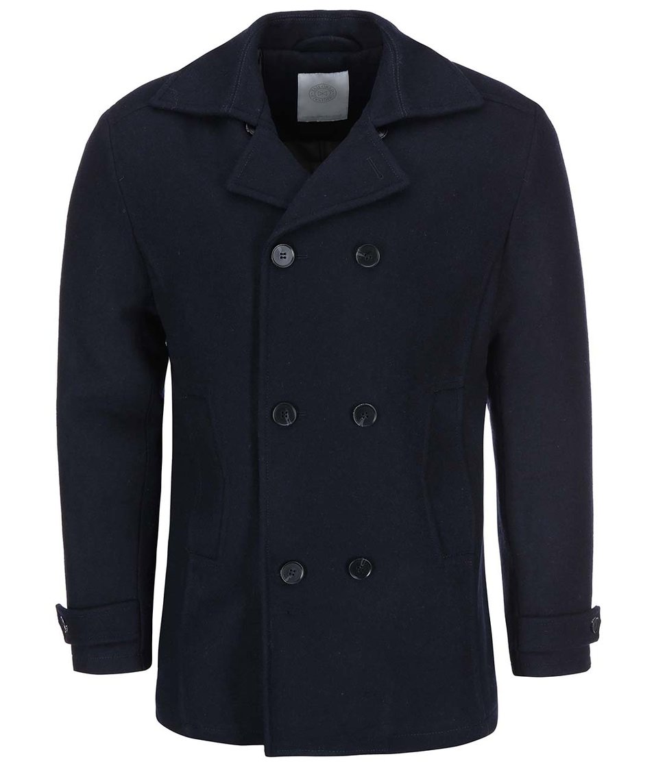 Tmavě modrý dvouřadý kabát Tailored & Originals Give