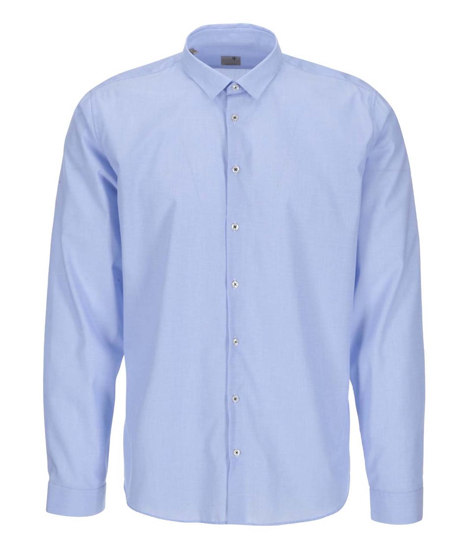Světle modrá košile s jemným vzorem Seidensticker Frank