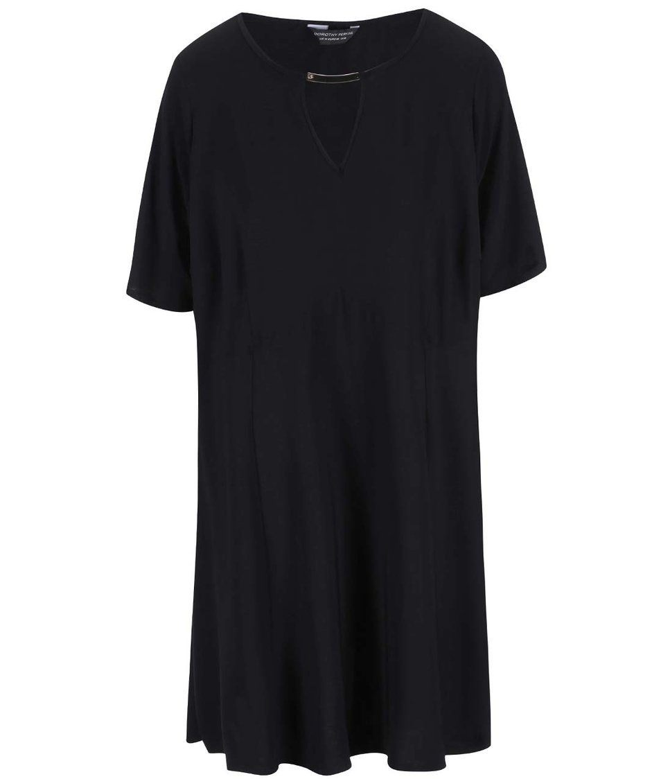 Černé šaty se zvonovou sukní Dorothy Perkins Curve