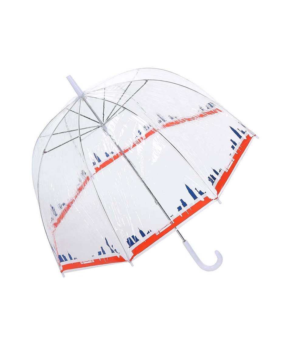 Průhledný deštník s panoramatem New Yorku Lindy Lou Tricolor