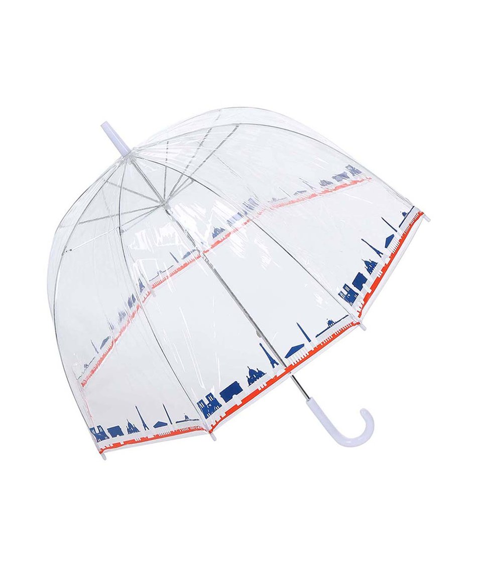 Průhledný deštník s panoramatem Paříže Lindy Lou Tricolor