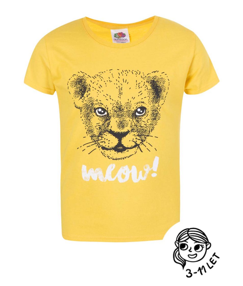 Žluté holčičí tričko ZOOT Kids Lvíček
