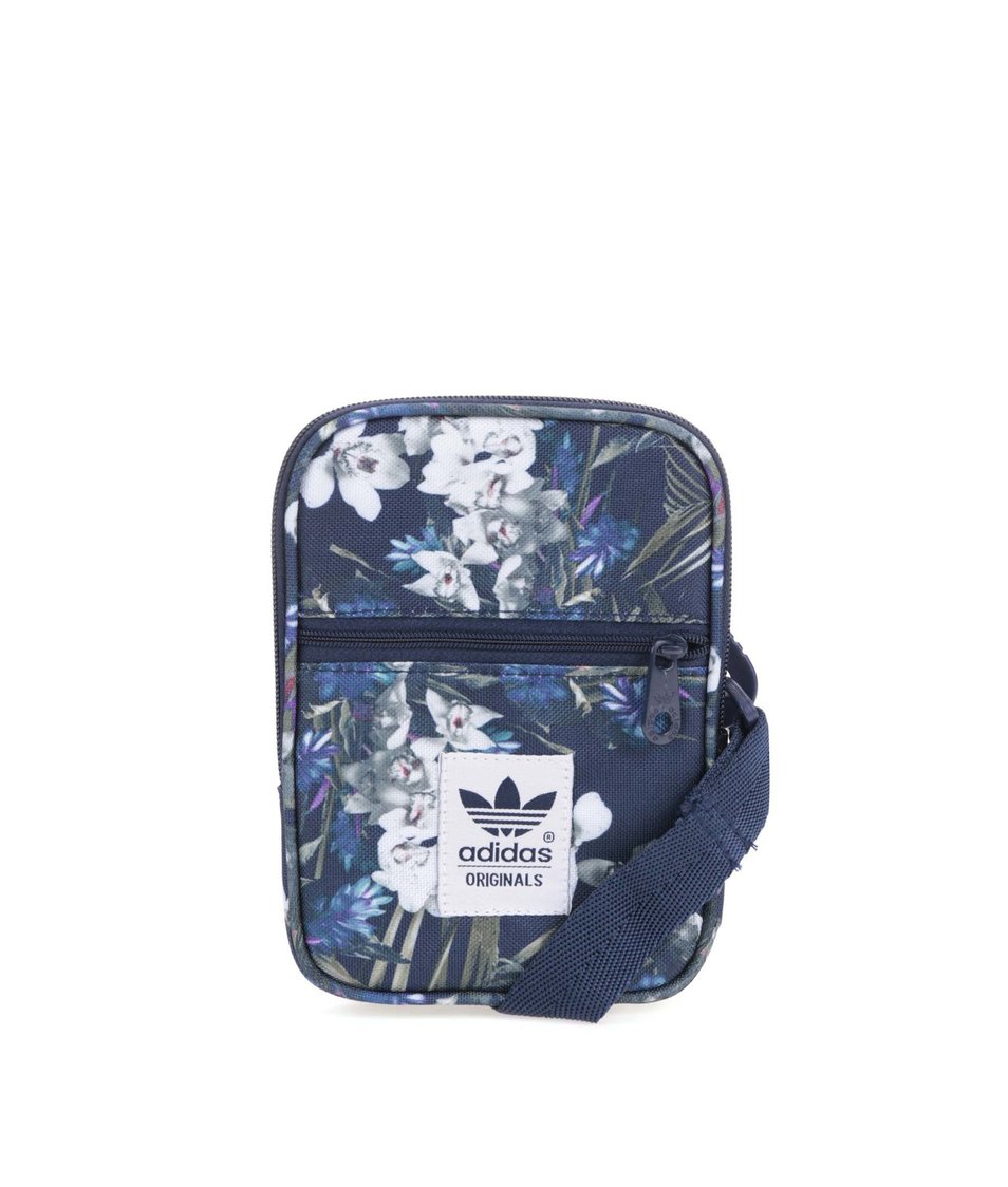Tmavě modrá menší crossbody kabelka s květinovým vzorem adidas Originals