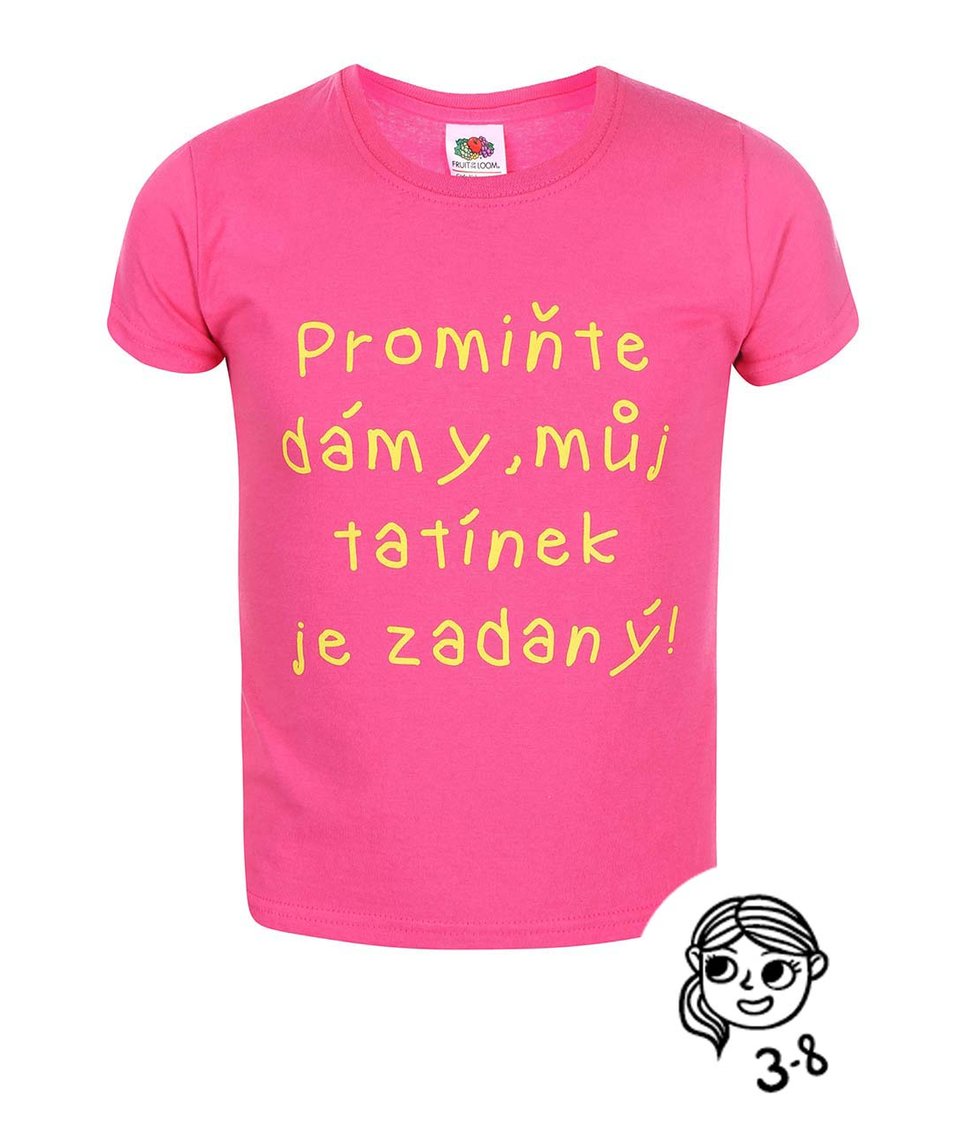 Růžové holčičí triko ZOOT Kids Promiňte