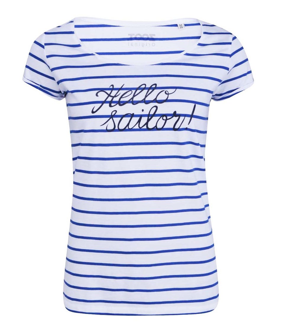 Modro-bílé pruhované dámské tričko ZOOT Originál Hello Sailor