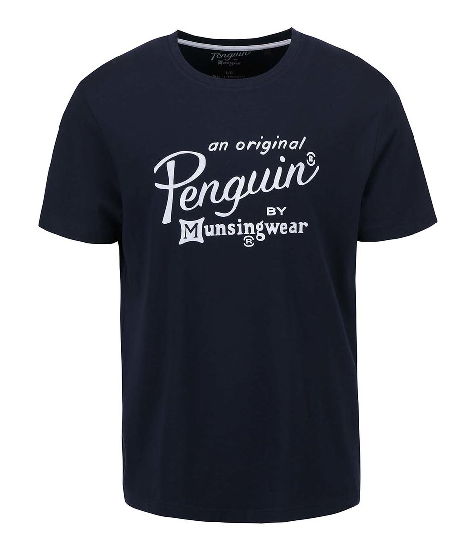 Tmavě modré triko s potiskem Original Penguin Logo Tee