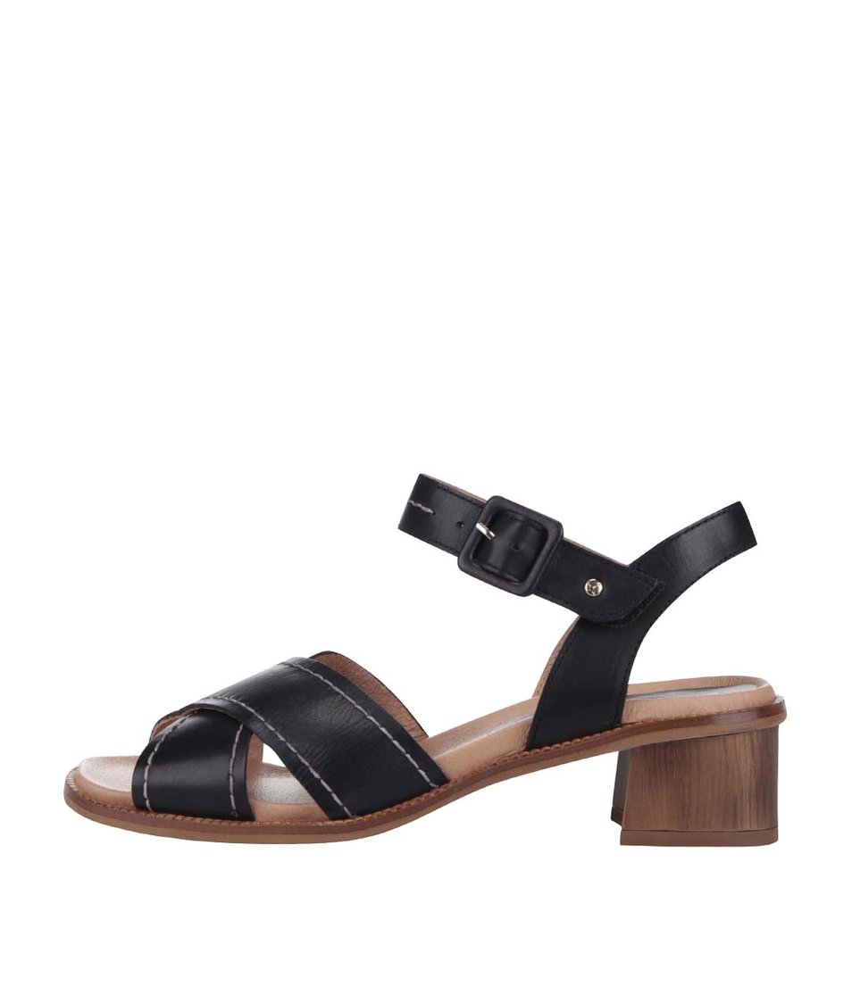 Černé kožené sandálky Pikolinos Polinesia