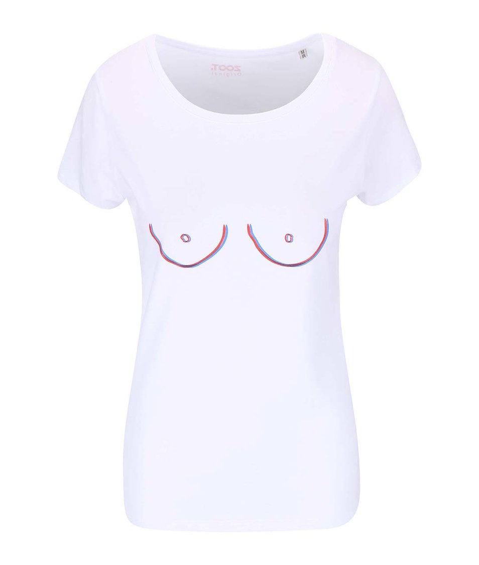 Bílé dámské tričko ZOOT Originál 3D boobs