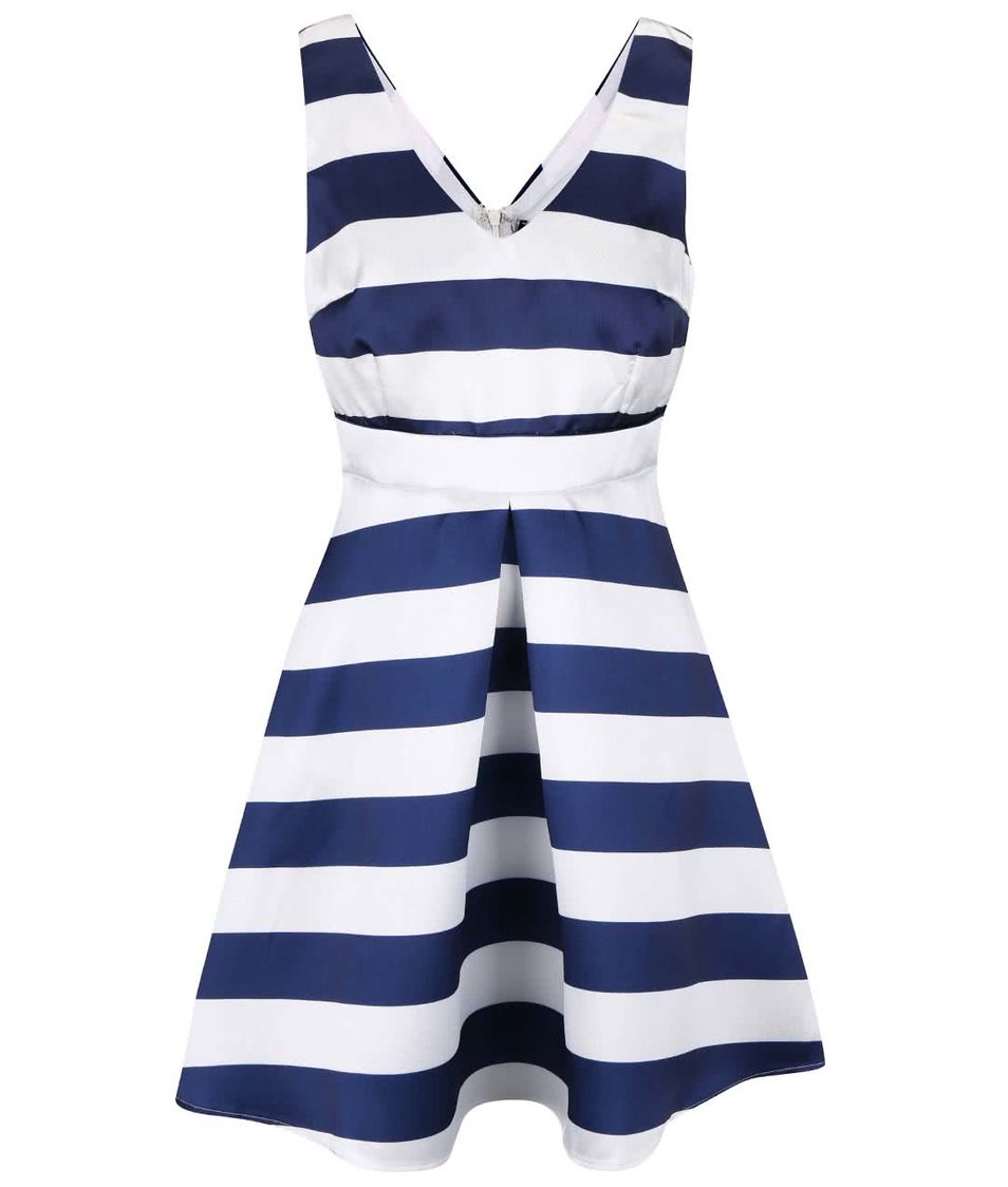 Modro-bílé pruhované šaty AX Paris