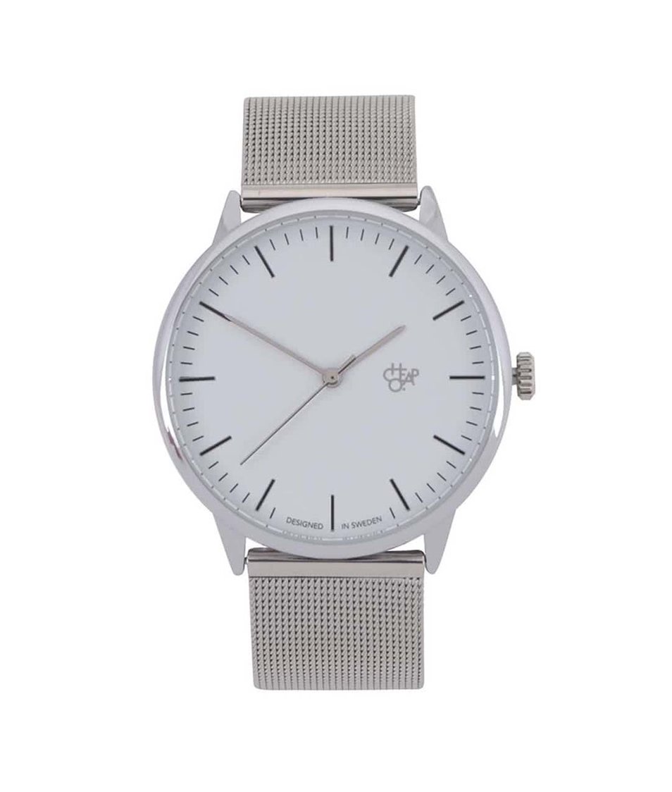 Unisex hodinky ve stříbrné barvě Cheapo Nando Silver