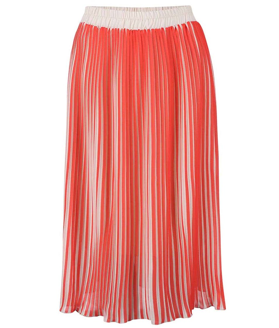 Krémovo-korálová plisovaná sukně Alchymi Sunstone