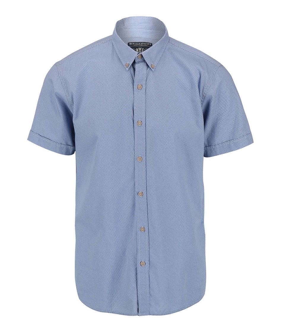 Světle modrá pánská košile s krátkým rukávem Broadway Eugen
