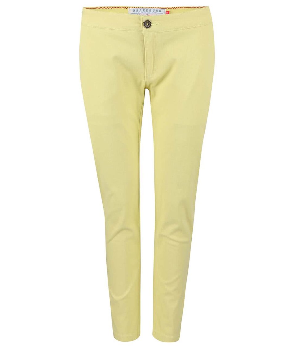 Světle žluté chino kalhoty Brakeburn Zip Hem