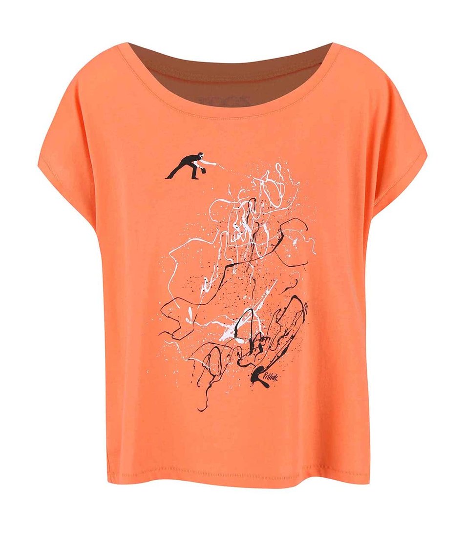 Korálové dámské volnější tričko ZOOT Originál Pollock