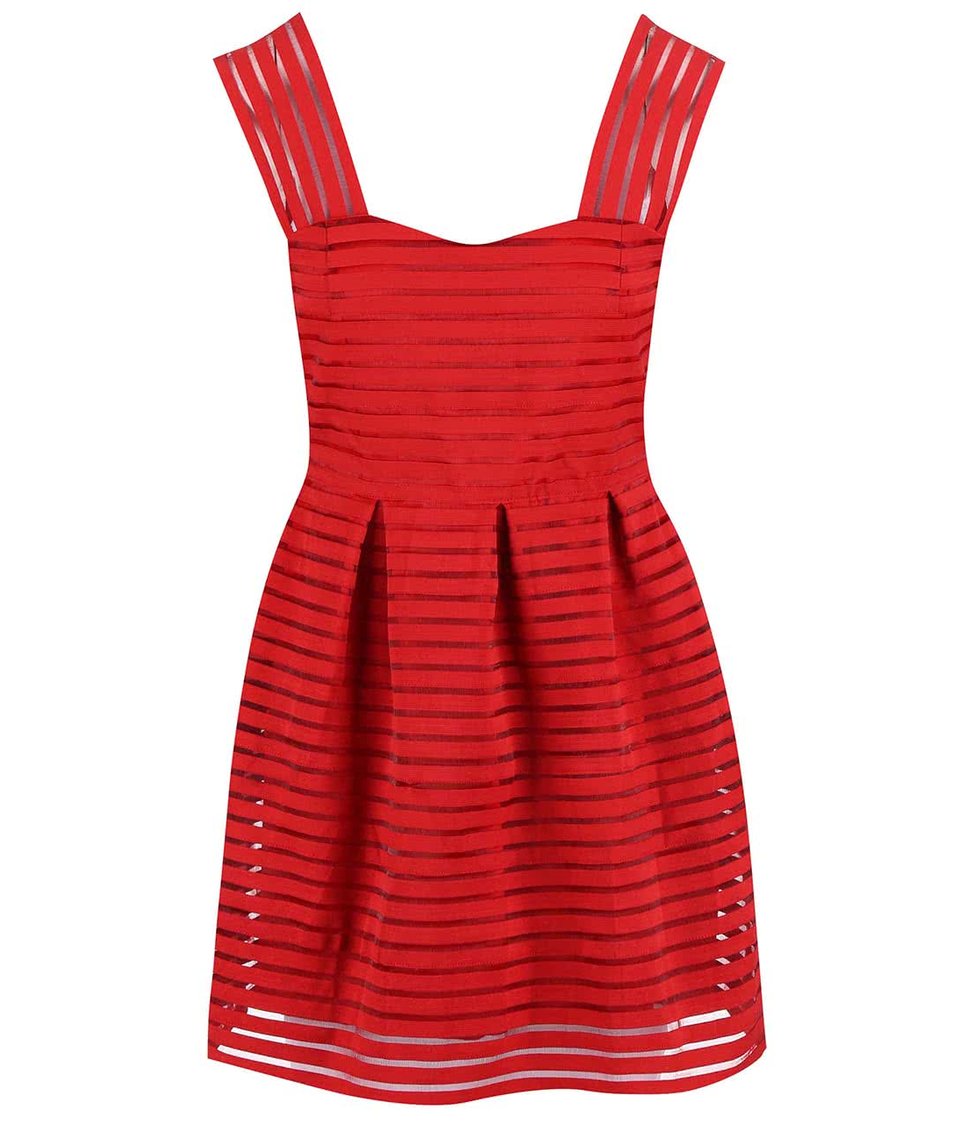 Červené elastické šaty AX PARIS