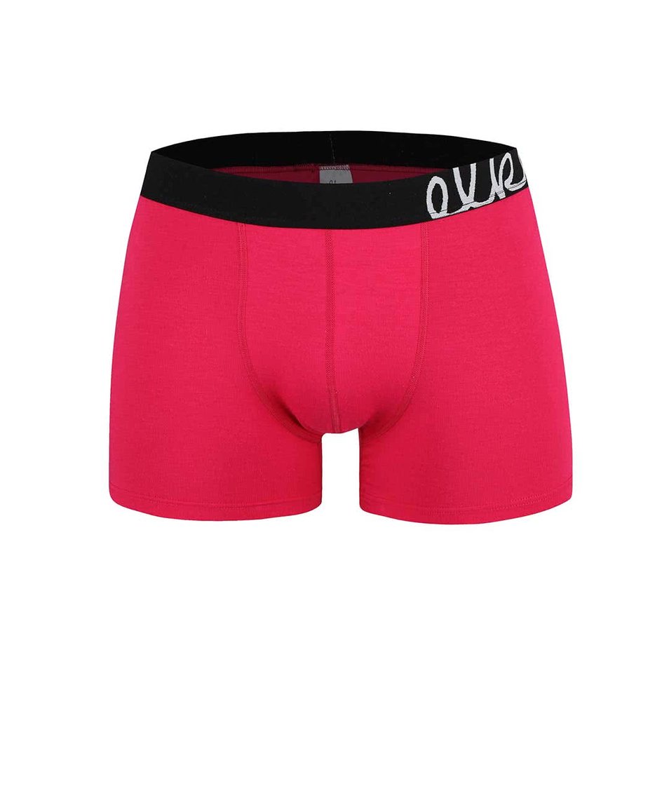 Růžové boxerky s černou gumou El.Ka Underwear