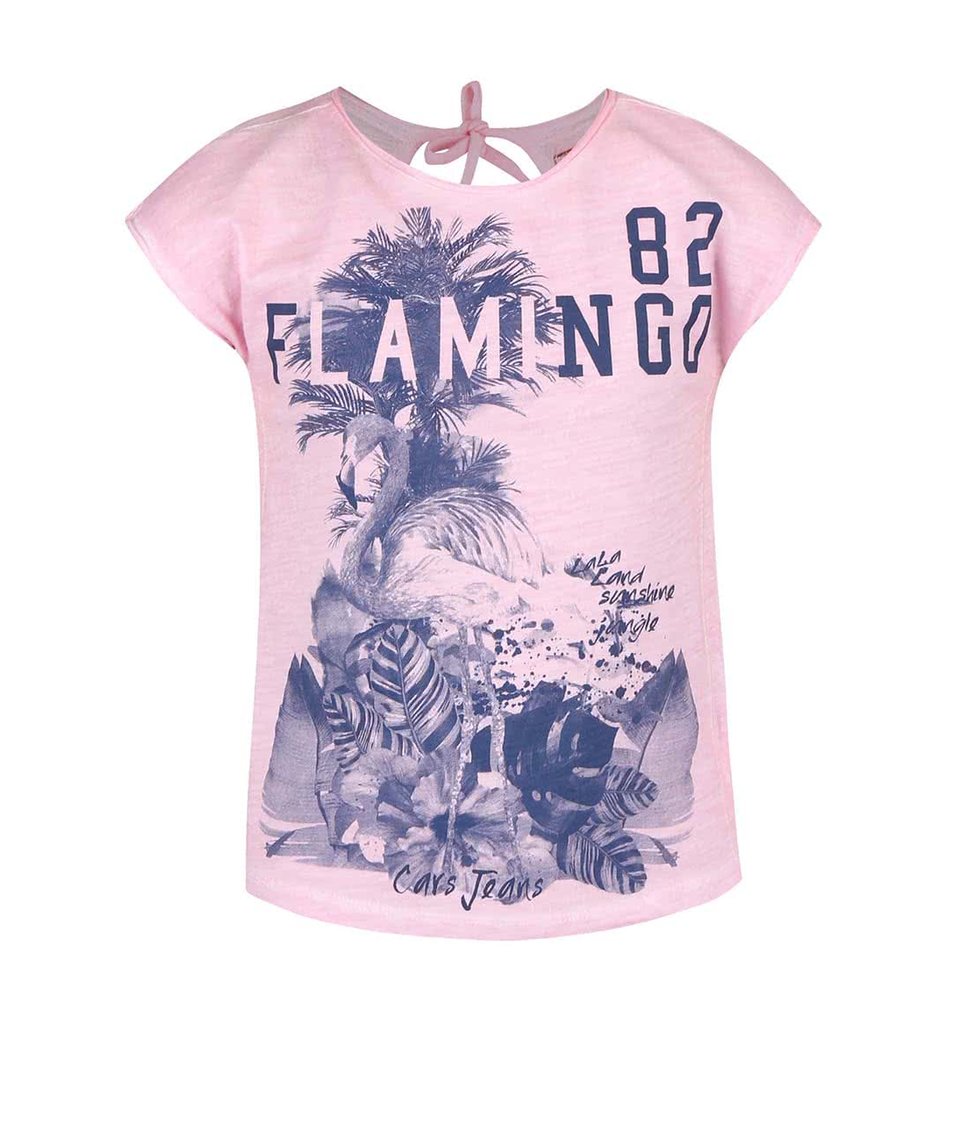 Růžové holčičí tričko bez rukávů Cars Jeans Cameron