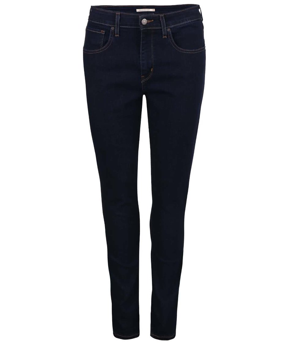 Tmavě modré dámské skinny džíny s vysokým pasem Levi's® 721