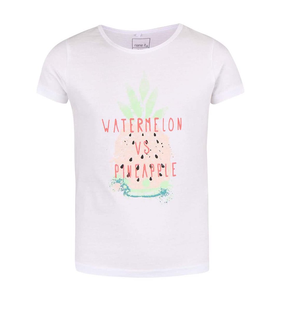 Bílé holčičí tričko s ananasem name it Veen