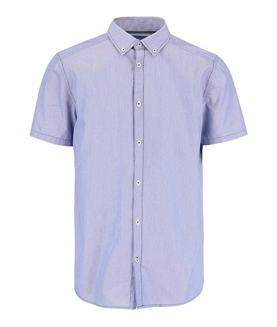 Modrá košile s krátkým rukávem Tailored & Originals Fullham Stripe SS