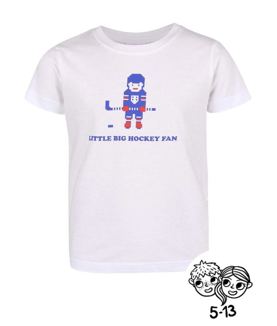 Bílé dětské tričko ZOOT Kids Hokejový fanoušek