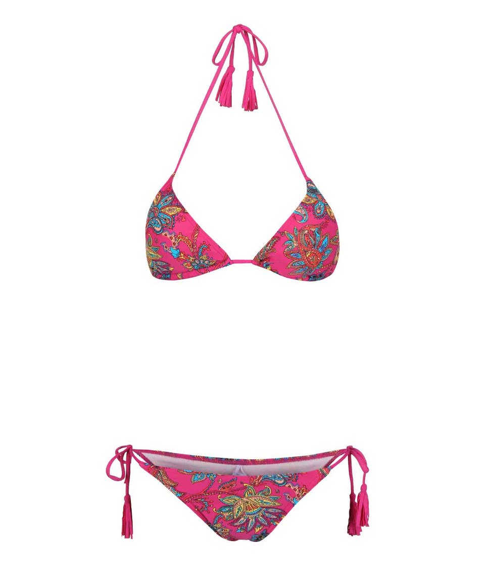 Růžové dámské plavky se vzorem O'Neill Paisley