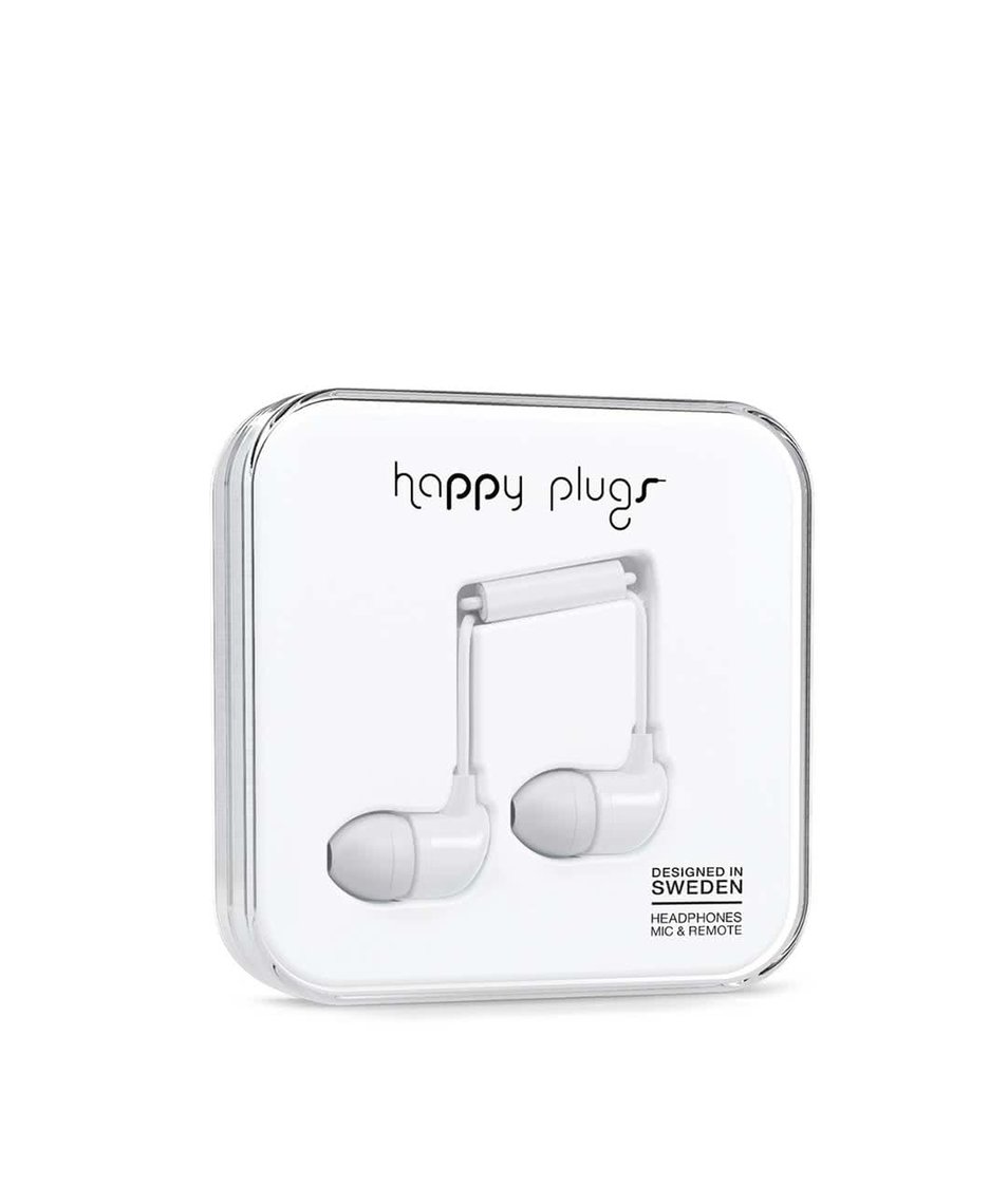 Bílá In-Ear sluchátka Happy Plugs