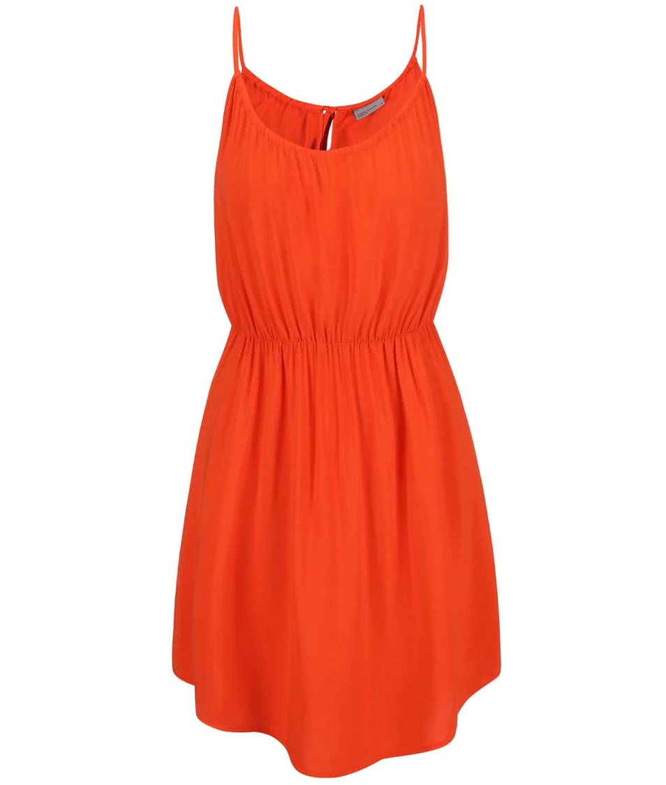 Oranžové šaty na ramínka Vero Moda Super