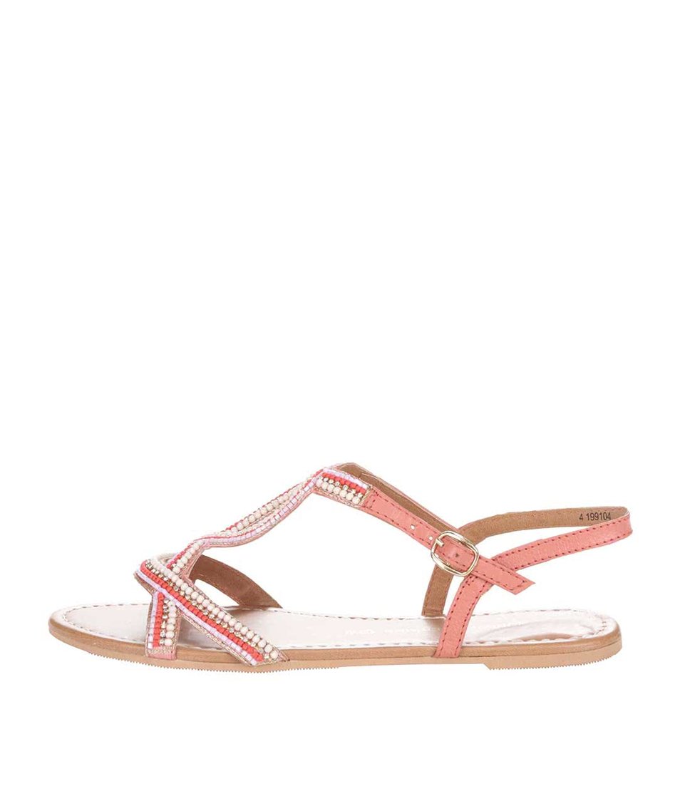Růžové sandálky s barevnými kamínky Dorothy Perkins