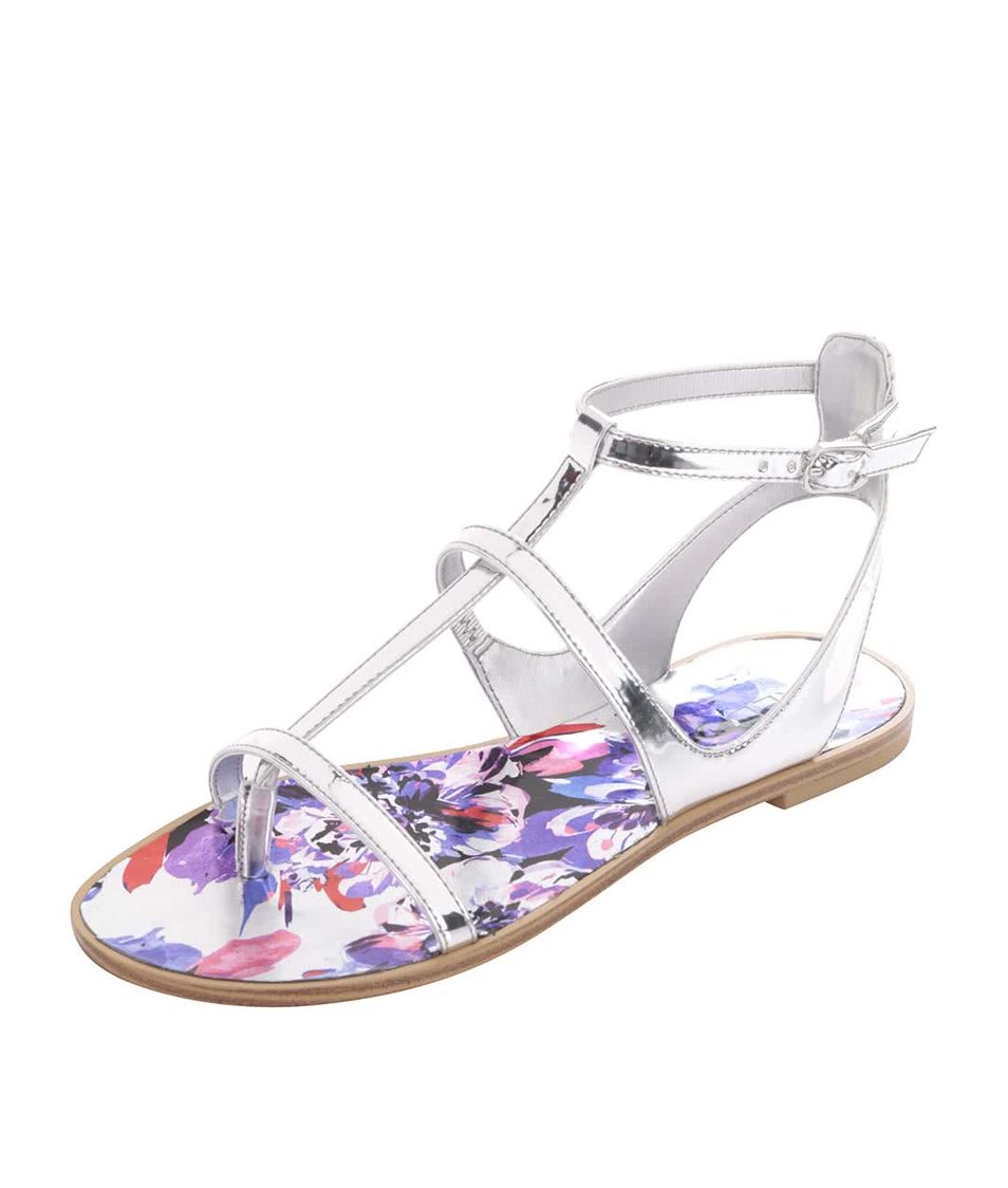 Páskové sandály ve stříbrné barvě ALDO Tiphanie