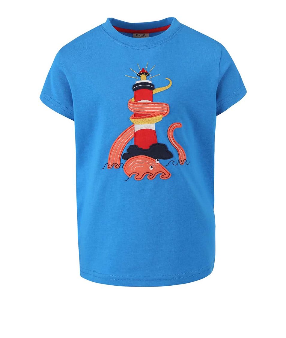 Modré chlapecké tričko s loďkou Frugi Stanley