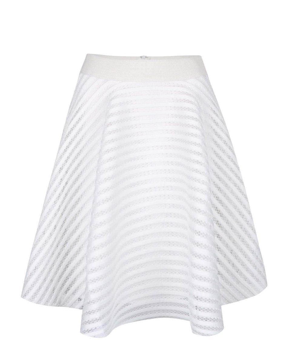 Bílá perforovaná sukně AX Paris