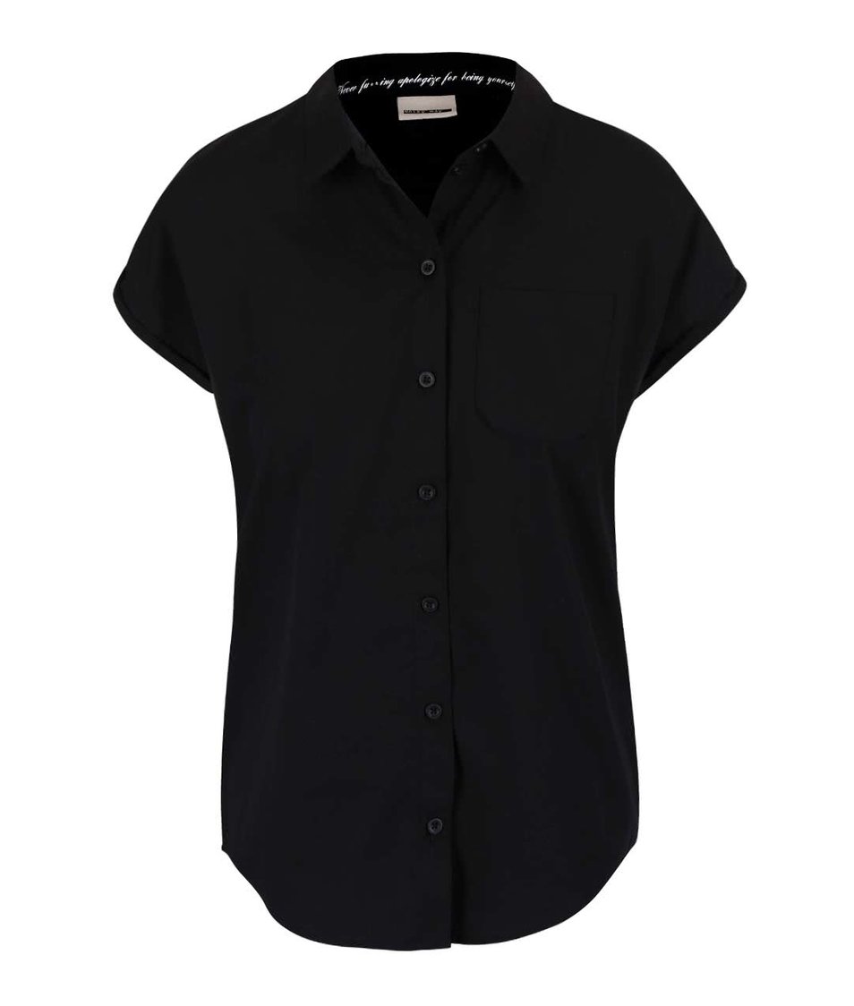 Černá košile s krátkým rukávem Noisy May Kimma