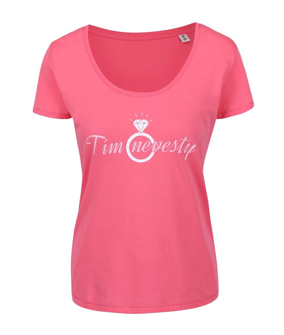 Růžové dámské tričko ZOOT Originál - Tím nevesty