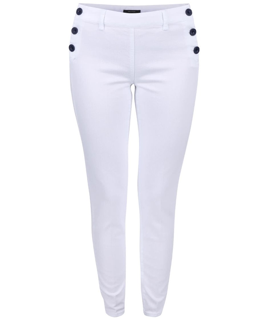 Bílé dámské kalhoty s knoflíky Nautica