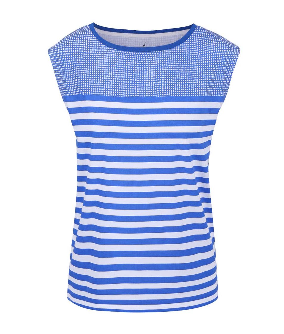 Bílo-modré dámské pruhované tričko Nautica