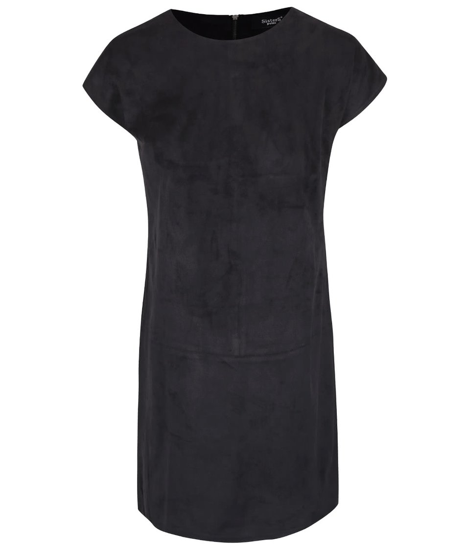 Černé šaty v semišové úpravě SisterS Point Sera