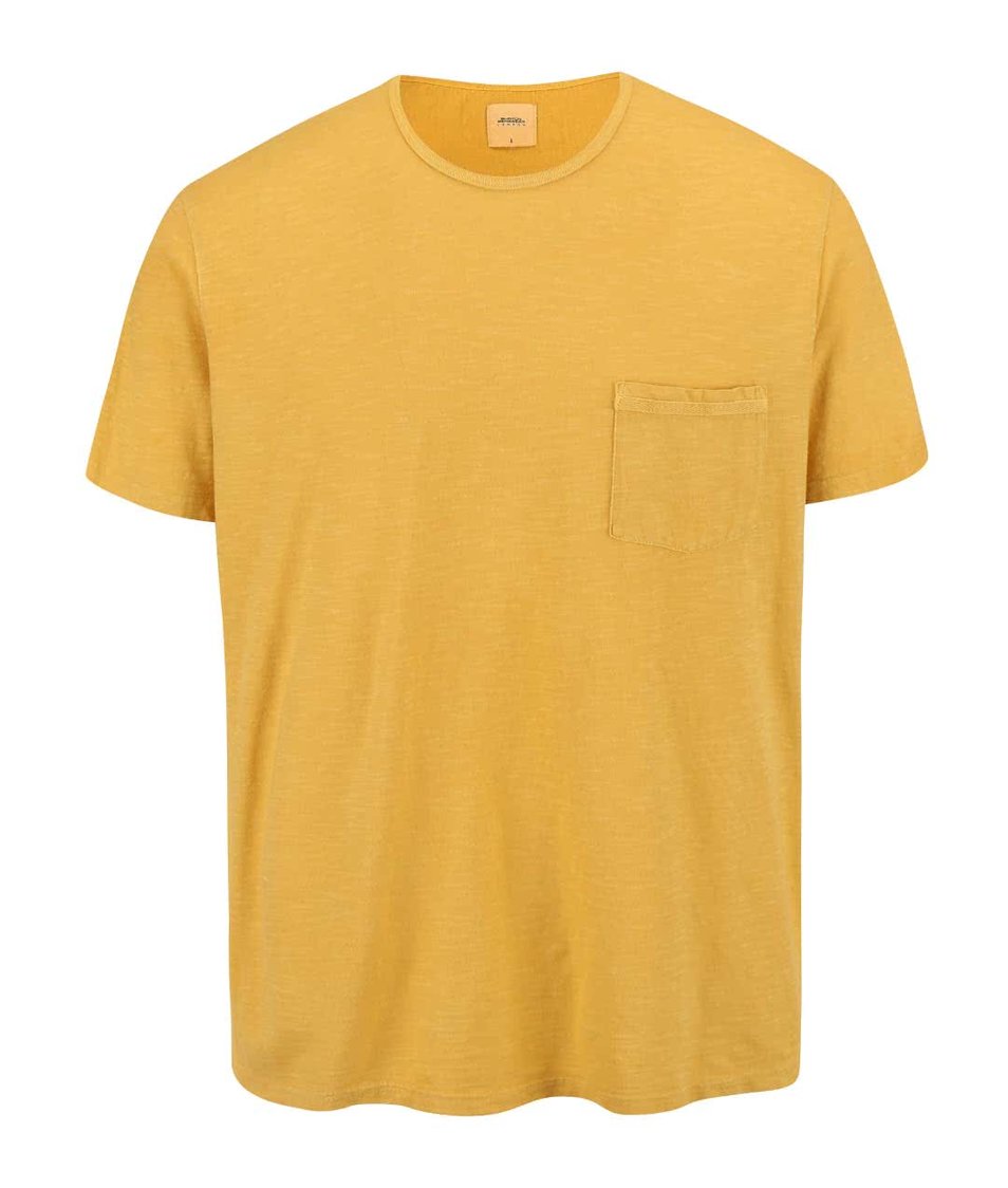 Žluté triko s kapsou Burton Menswear London