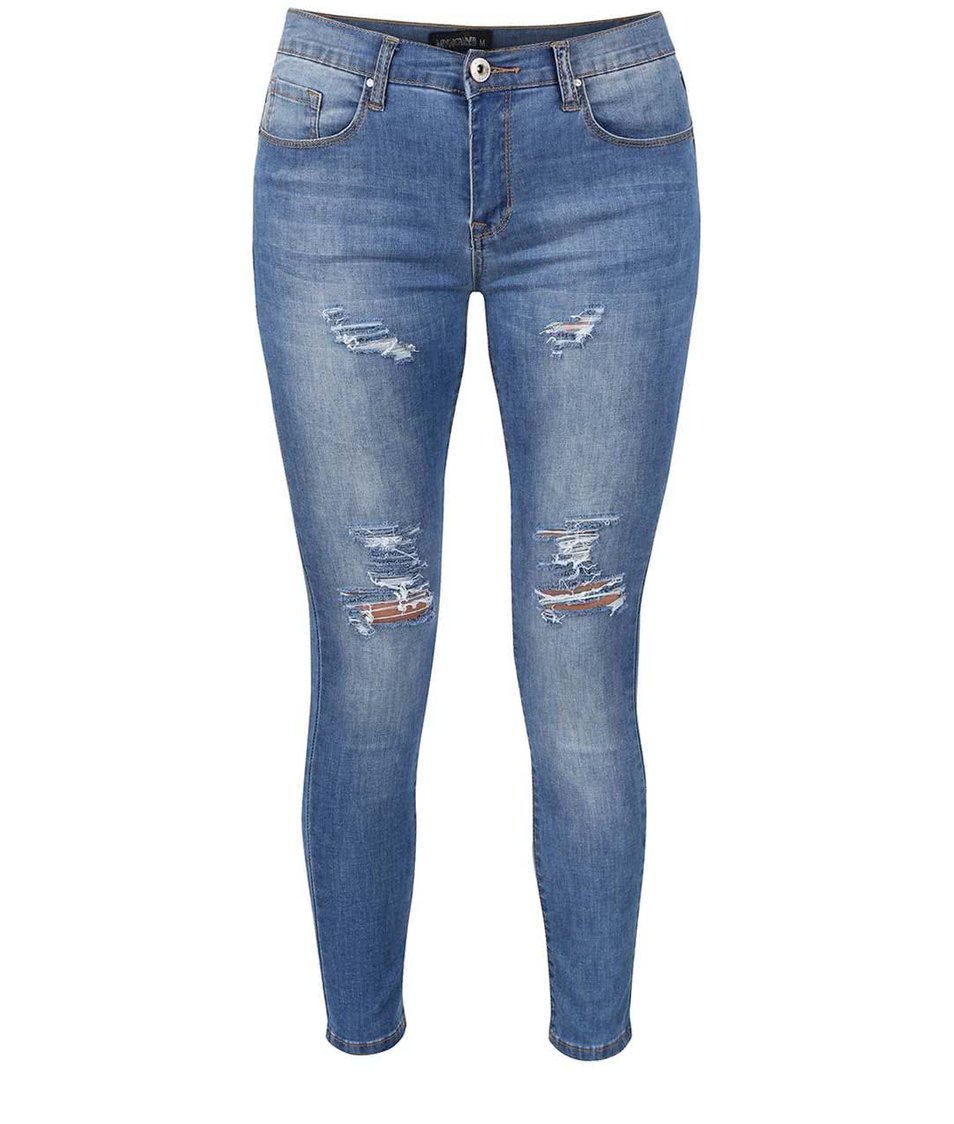 Modré potrhané osminkové džíny Haily´s Paula